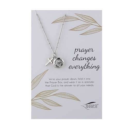 16 L Silver Locket Necklace +2 Extender; Carded
