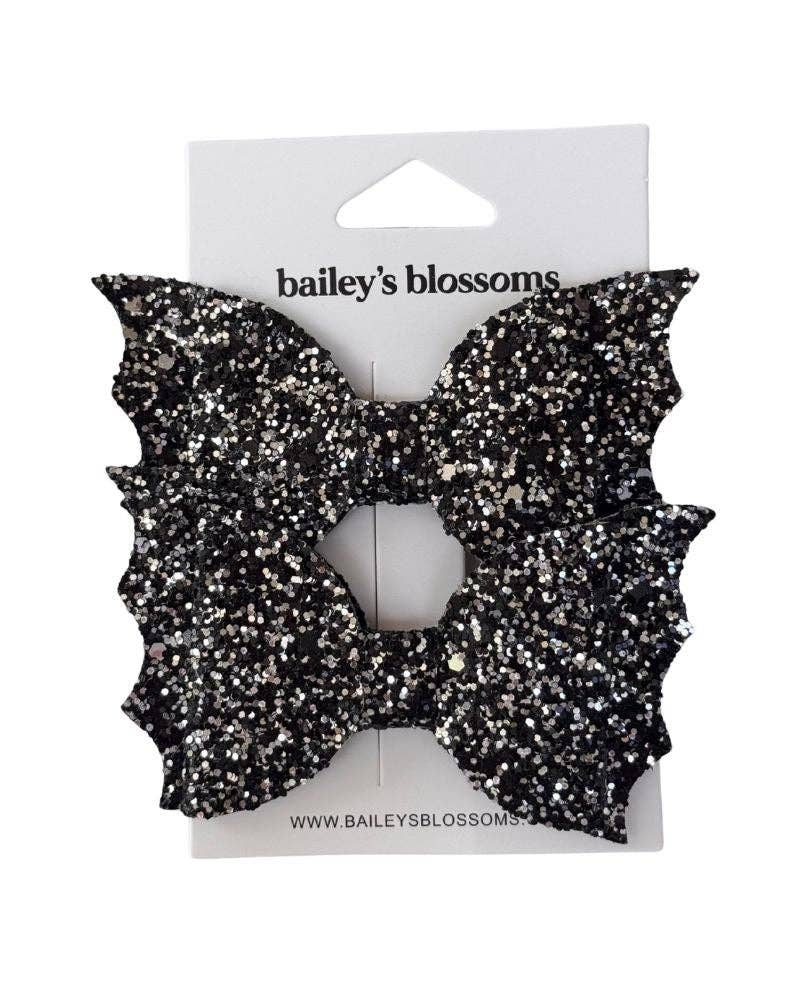 Glitter Bat Piggie Clips