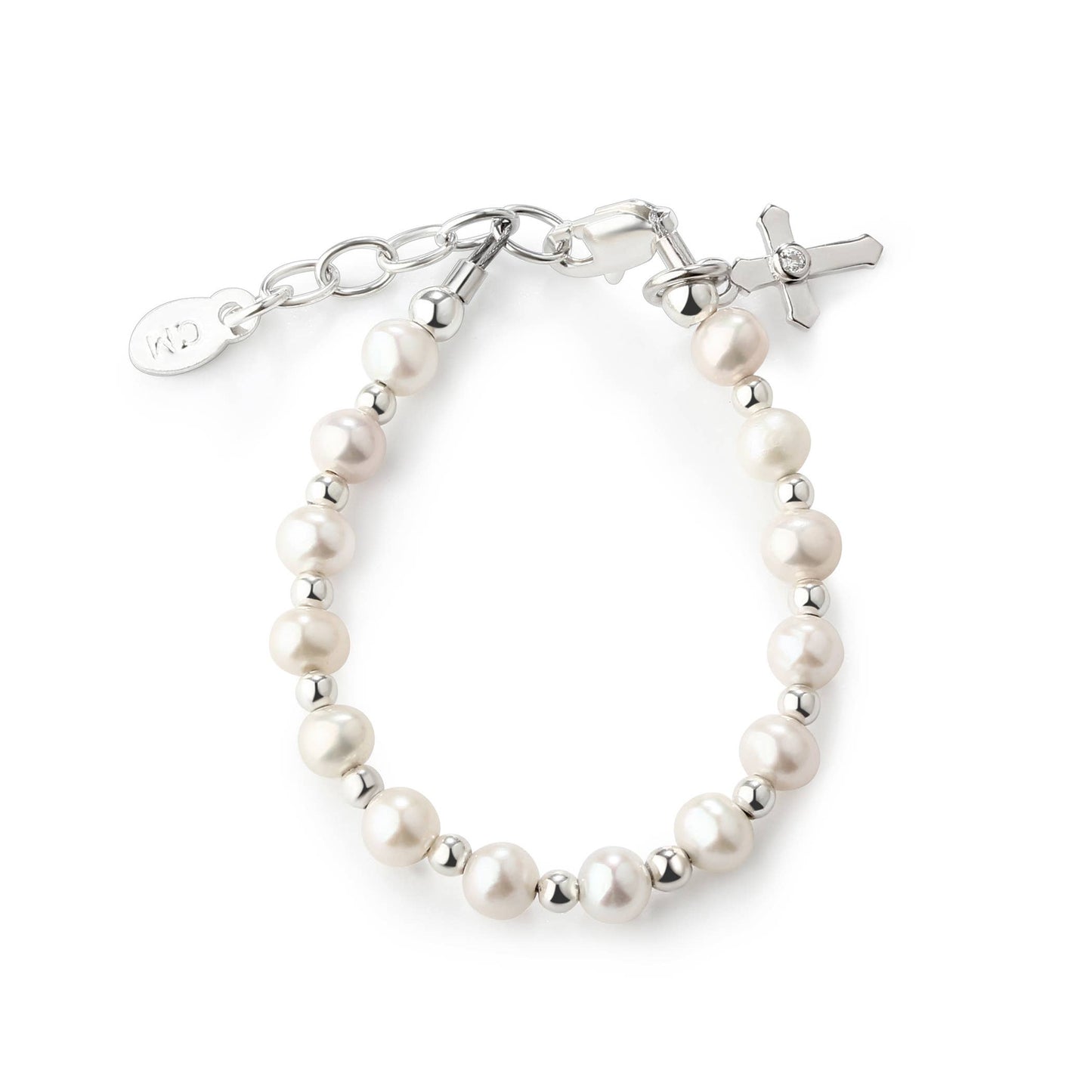 Sterling Silver Girls First Communion Cross Bracelet FCB-12