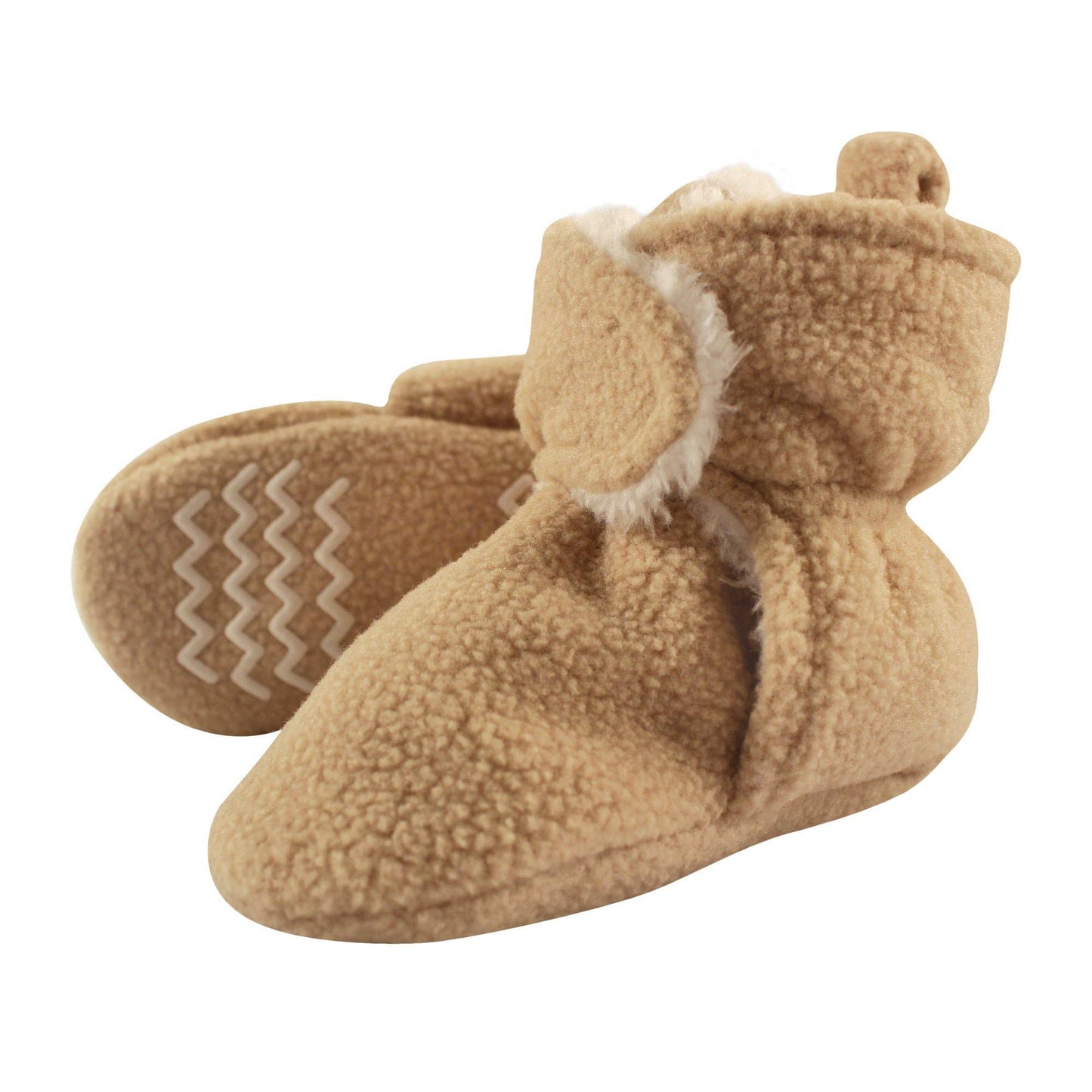 Baby Cozy Fleece and Sherpa Booties, Tan