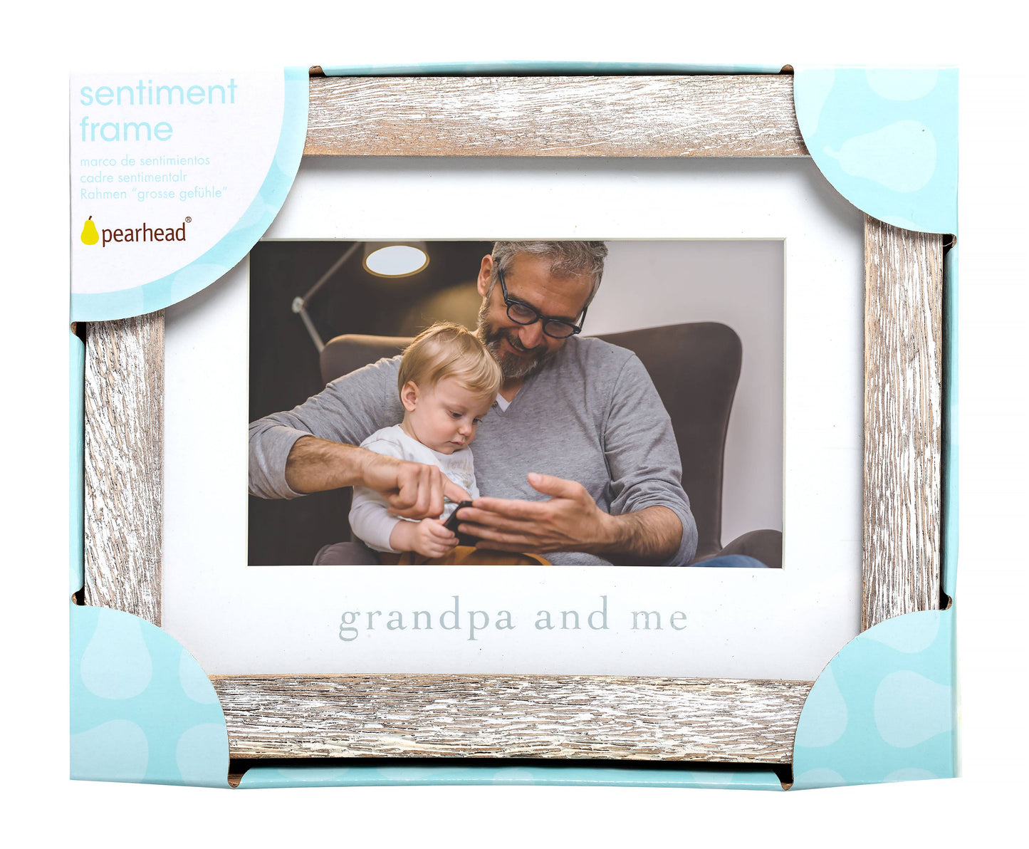 Grandpa and Me Sentiment Picture Frame, Rustic