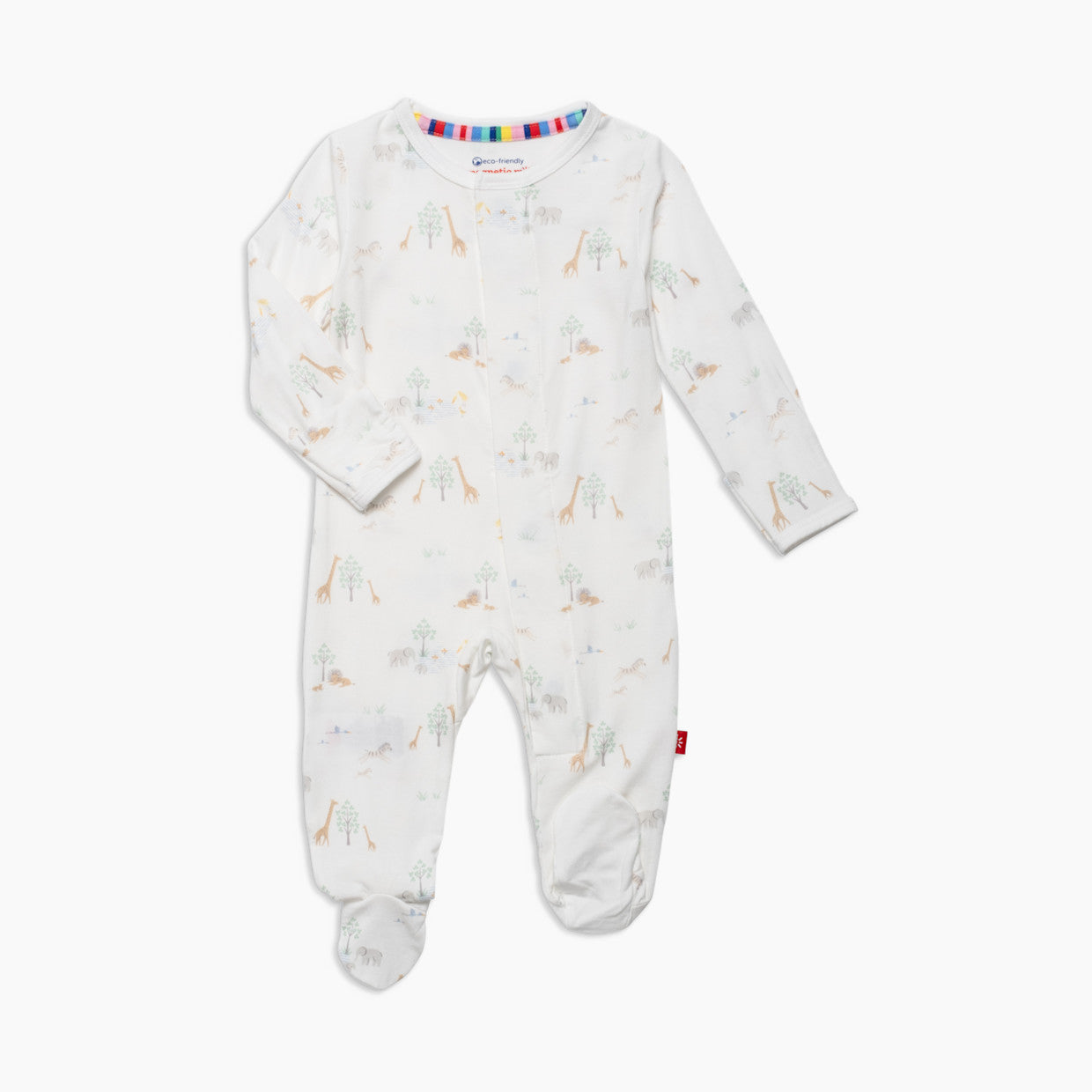 White Serene Safari Modal Footie