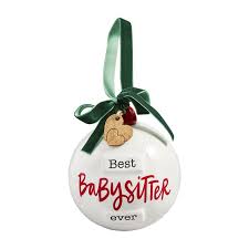 BEST BABYSITTER ROUND ORNAMENT