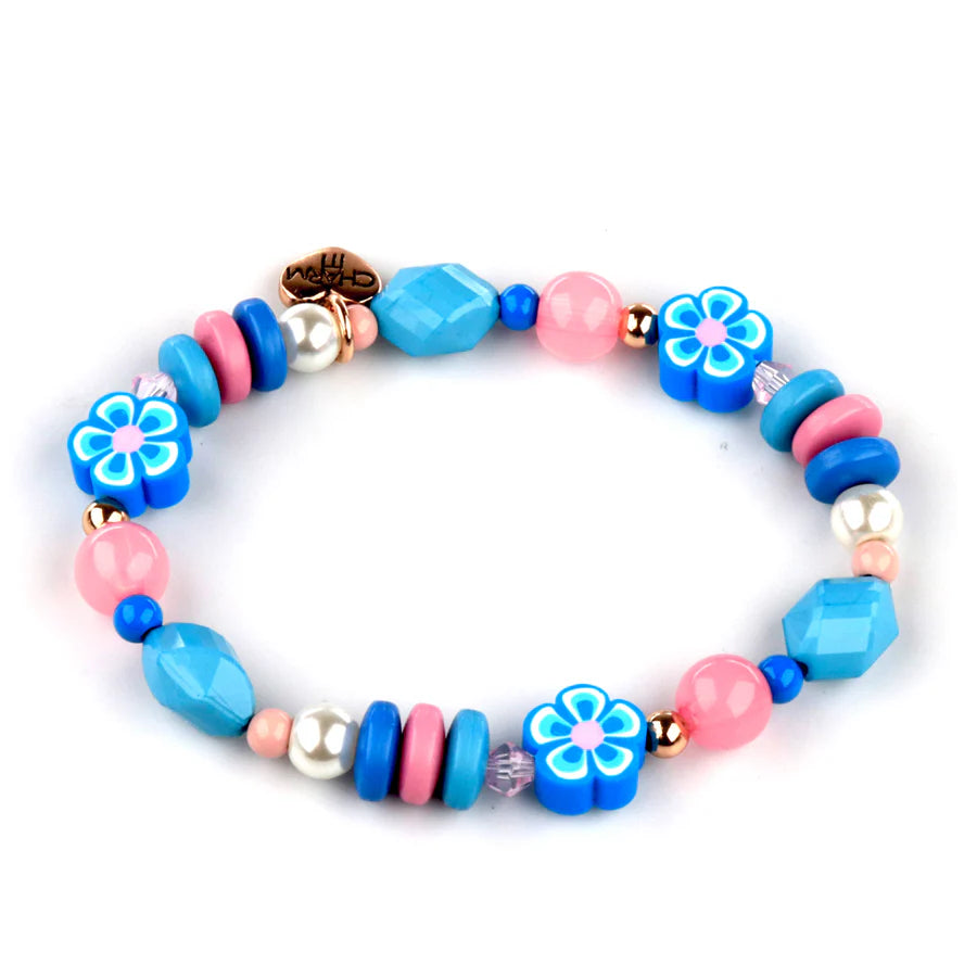 CHARM IT! Gold Stitch Stretch Bead Bracelet