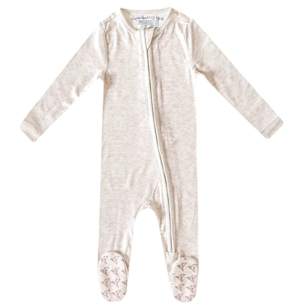 Oat Zip-Up Footie Pajama
