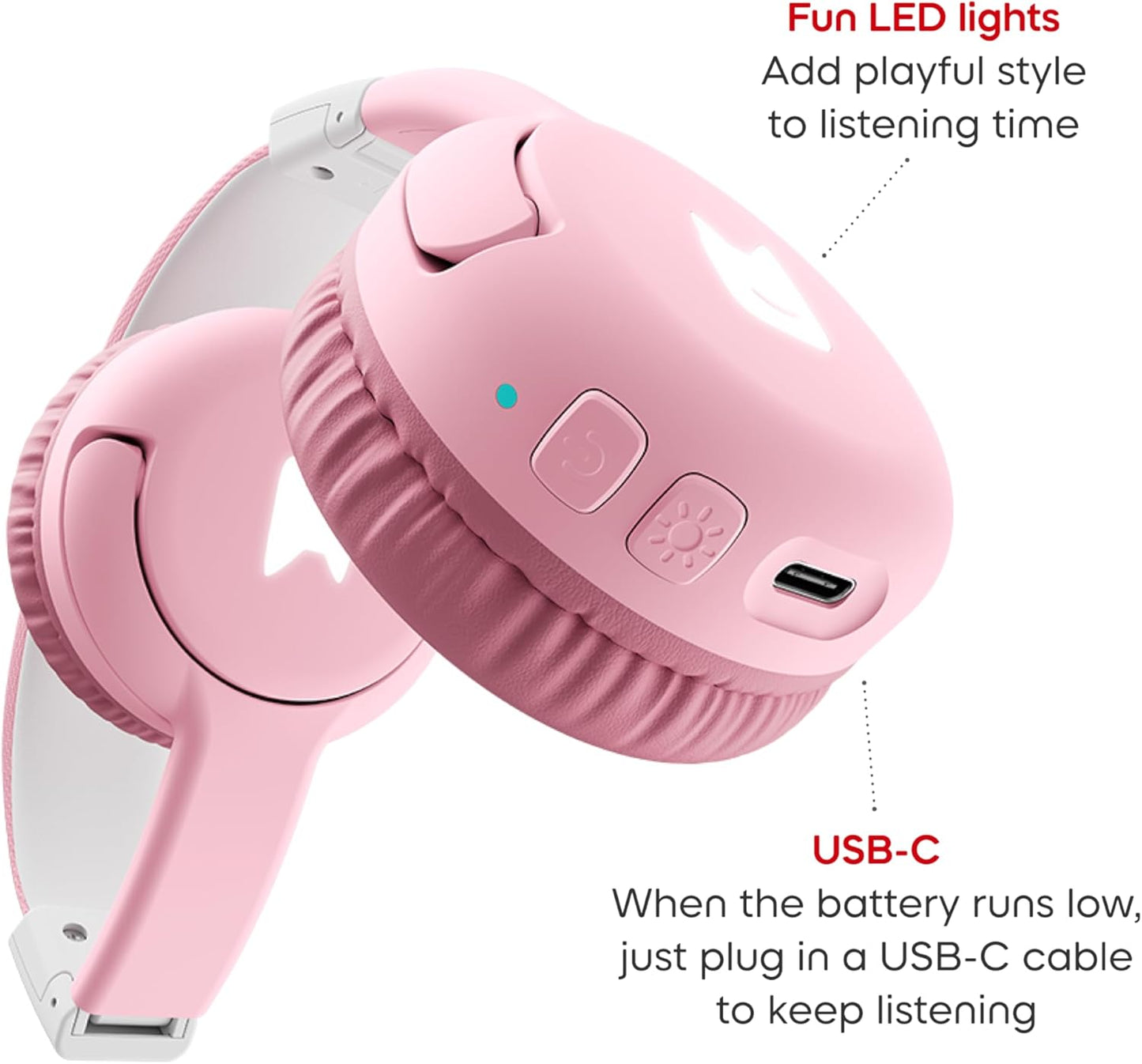 Tonies Bluetooth Headphones for Toniebox 2 - Cloud Pink