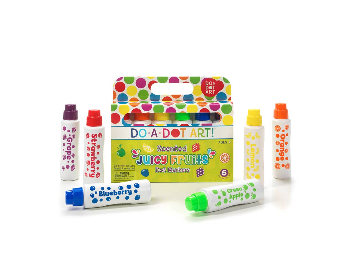Do A Dot Art! Juicy Fruits Scented Dot Markers, USA, 6 Pack
