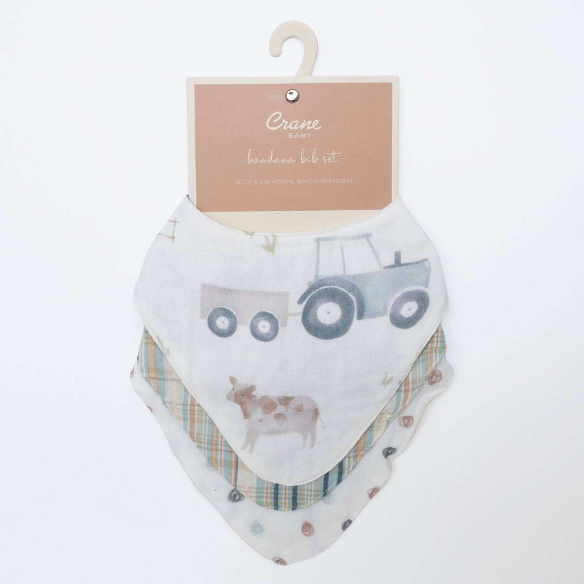 Charlie 3-pc. Farmhouse Tractor Bib set