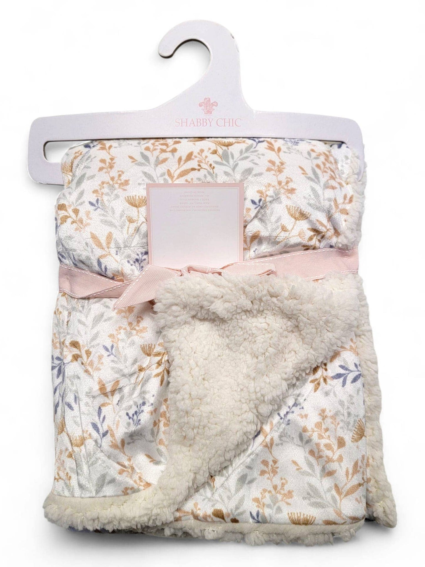 30" x 40" Floral Sherpa Baby Blanket