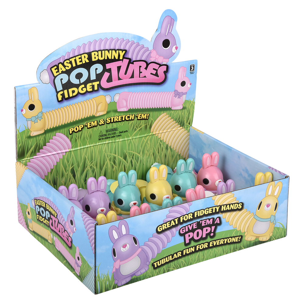EASTER BUNNY FIDGET POP TUBE 7"