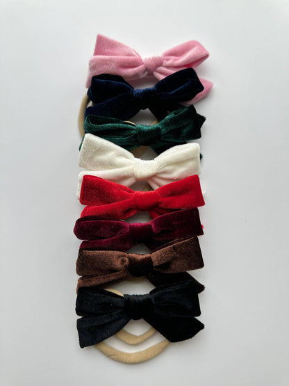 Velvet Bow Headband
