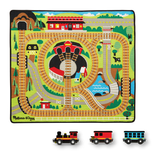 Round the Rails Train Rug