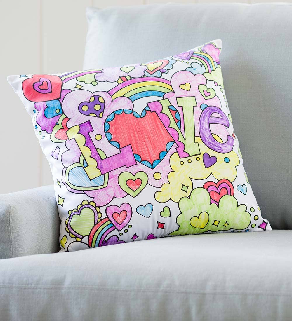 Color-Your-Own Pillow Set: Butterfly