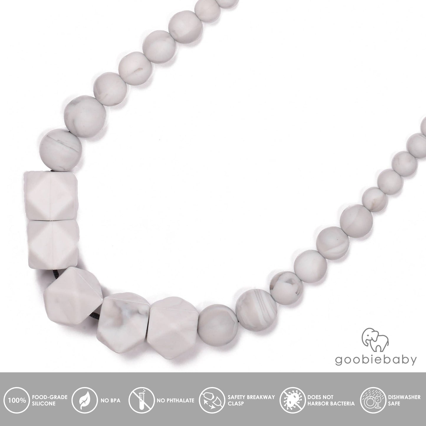 Madison Teething Necklace - Marble