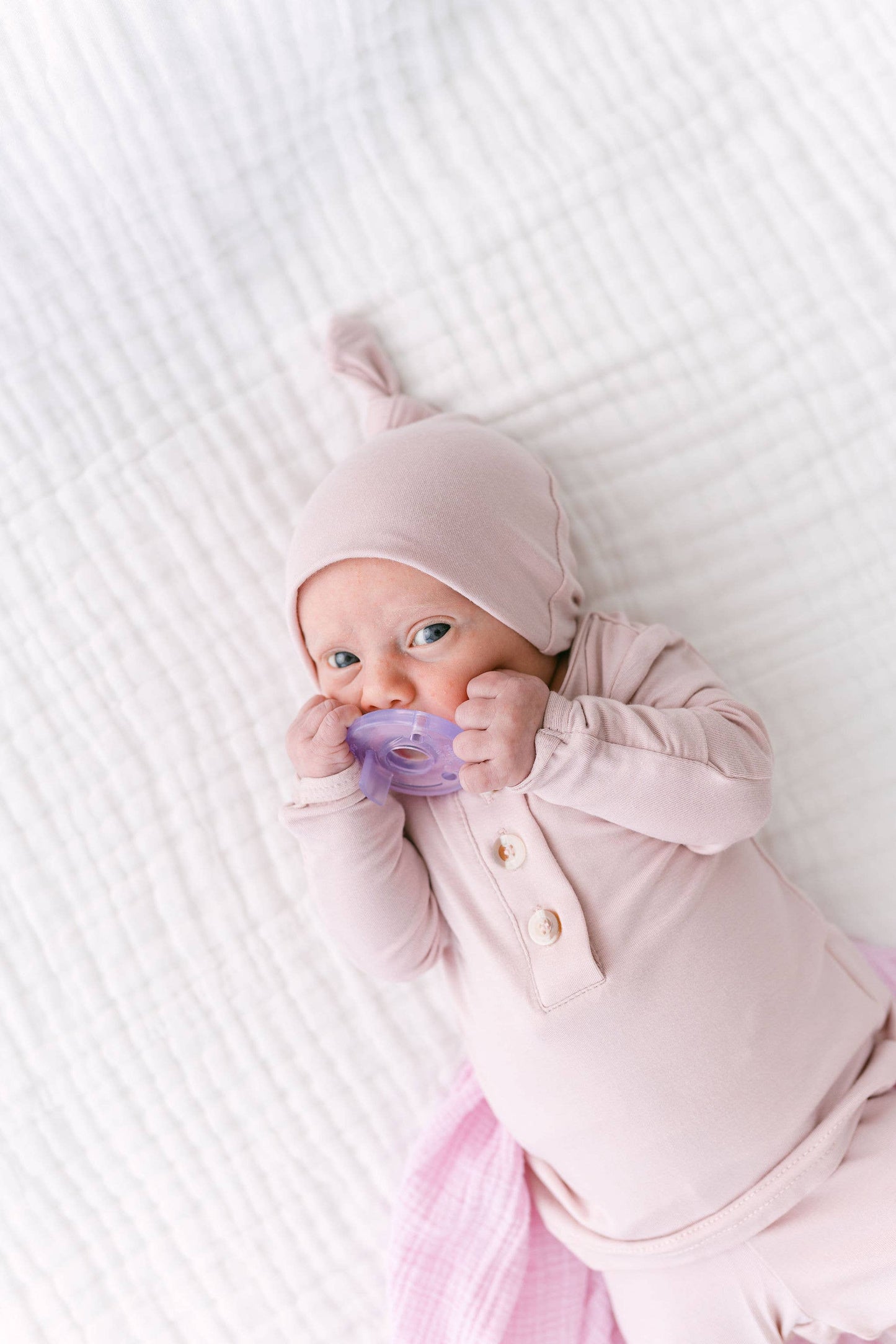 Top & Bottom Baby Outfit (Newborn - 3 mo) - Dusty Rose