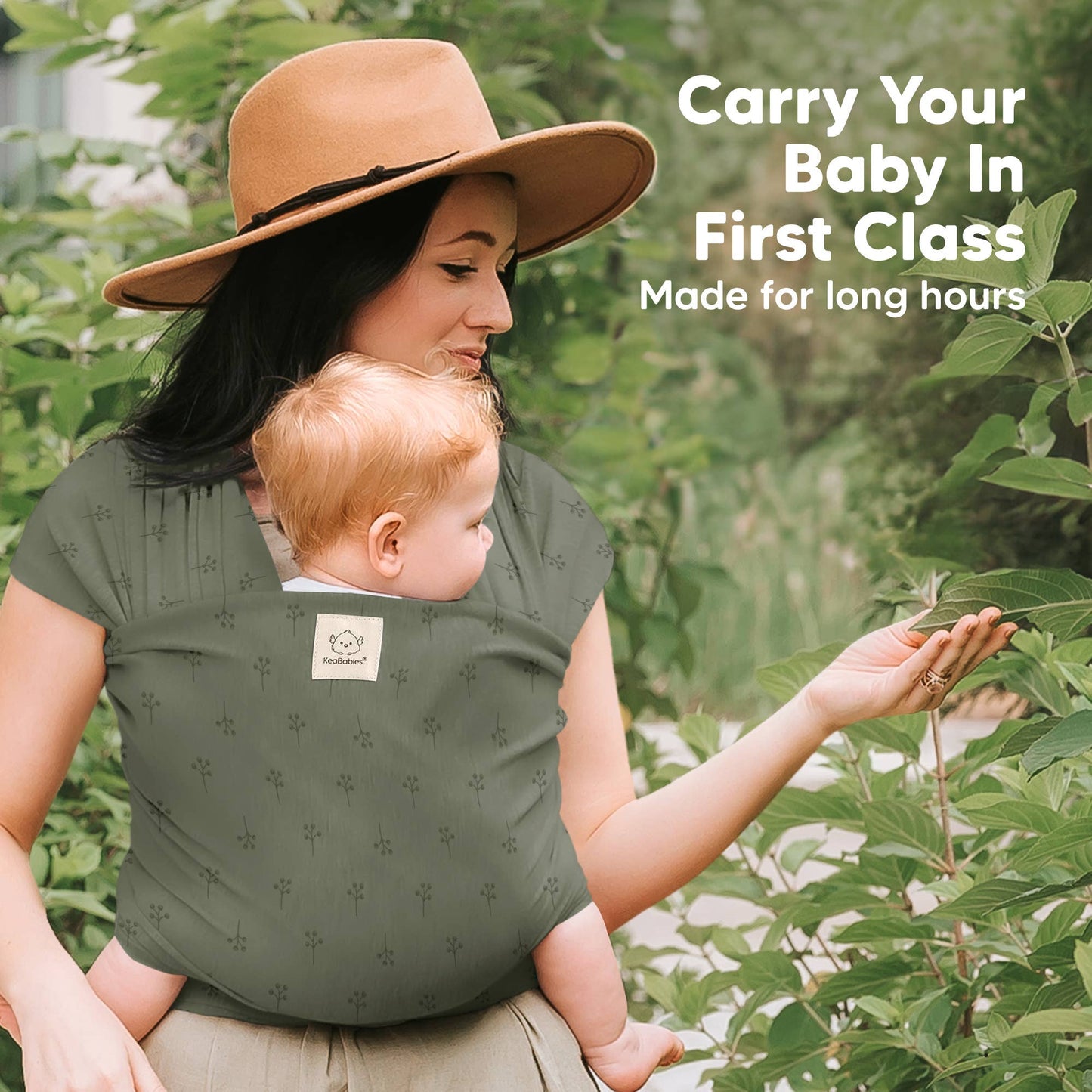 KeaBabies Original Baby Wrap Carrier-Forest Berries