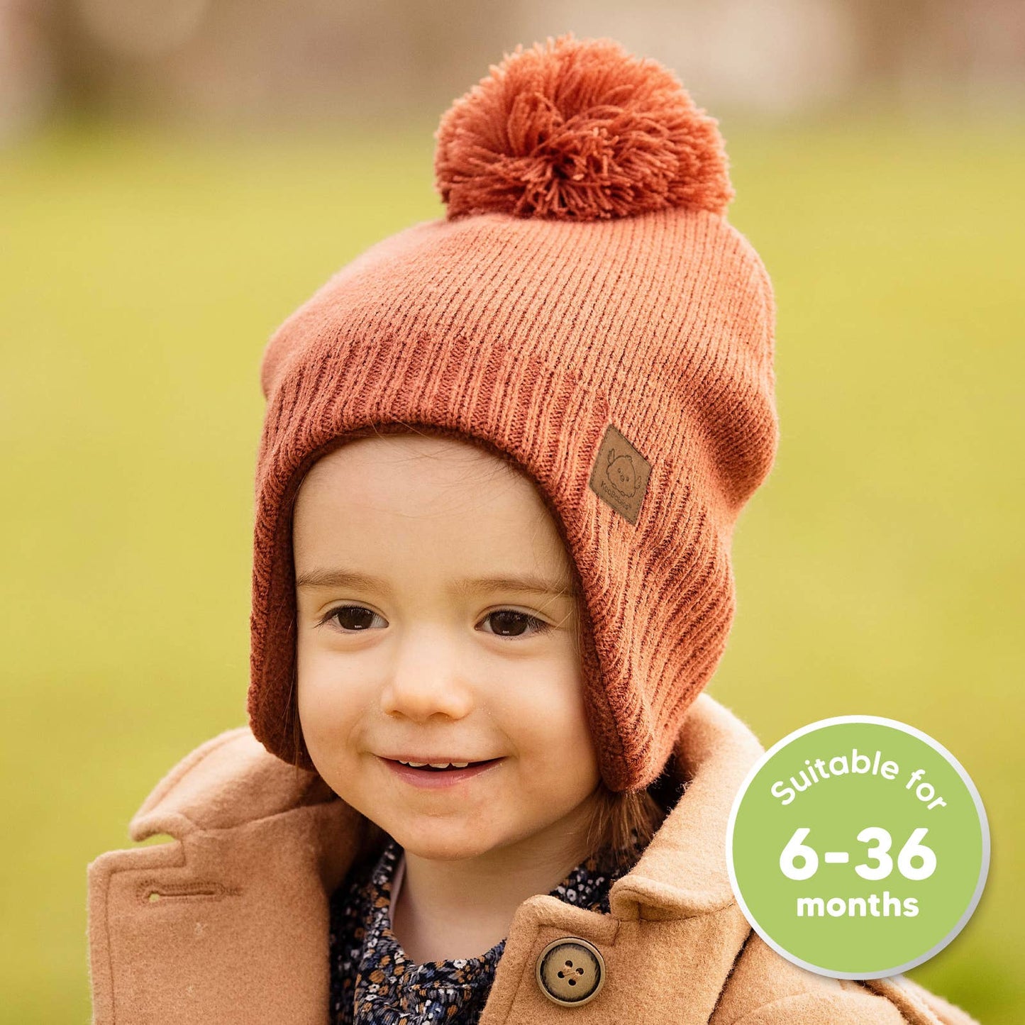 KeaBabies Muff Baby Beanie for Newborn Baby Boys and Girls: Clay