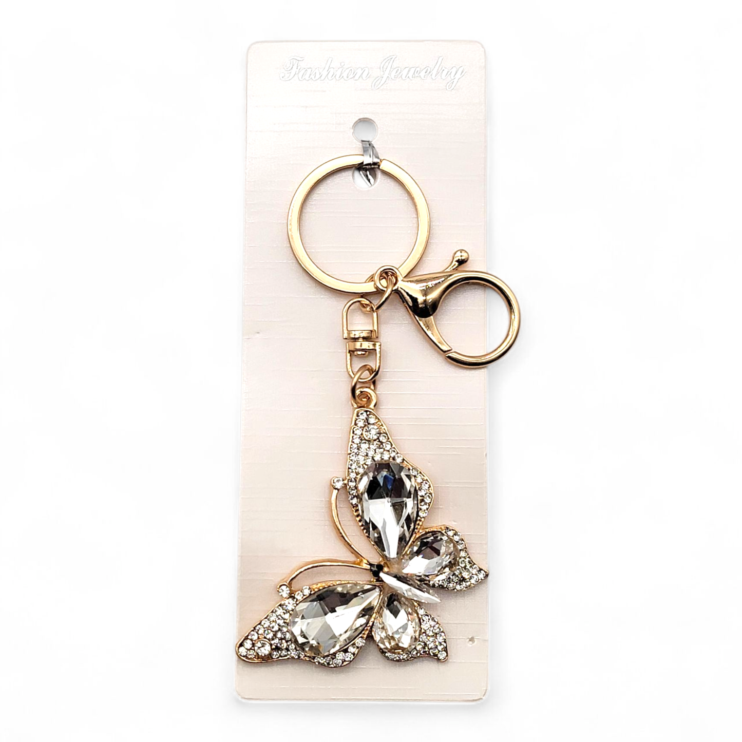 Butterfly Crystal Keychain – 4 Assorted Colors