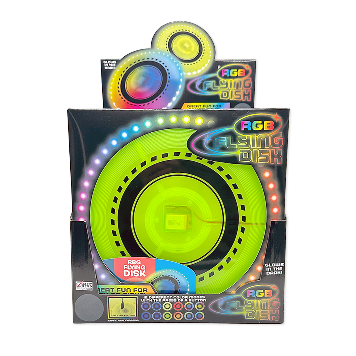 RGB Glow in the Dark Light-up Flying Disc