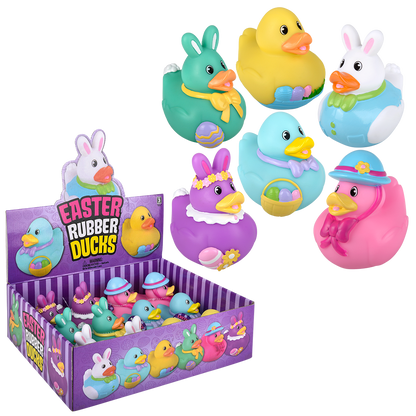 EASTER RUBBER DUCKIES 3.5"