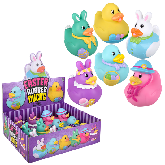 EASTER RUBBER DUCKIES 3.5"