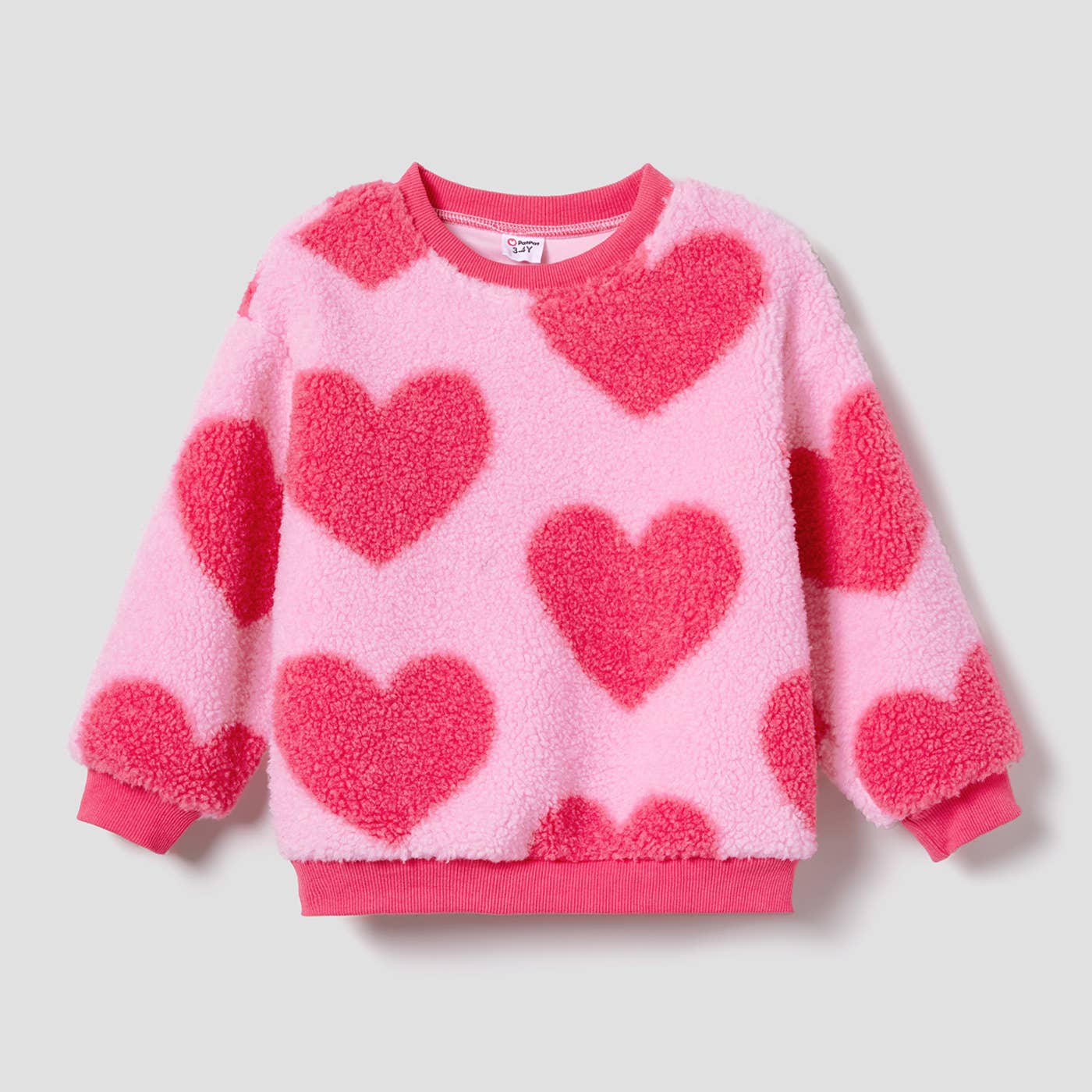 Valentine's Day PINKHeart Long-sleeve Fleece Top