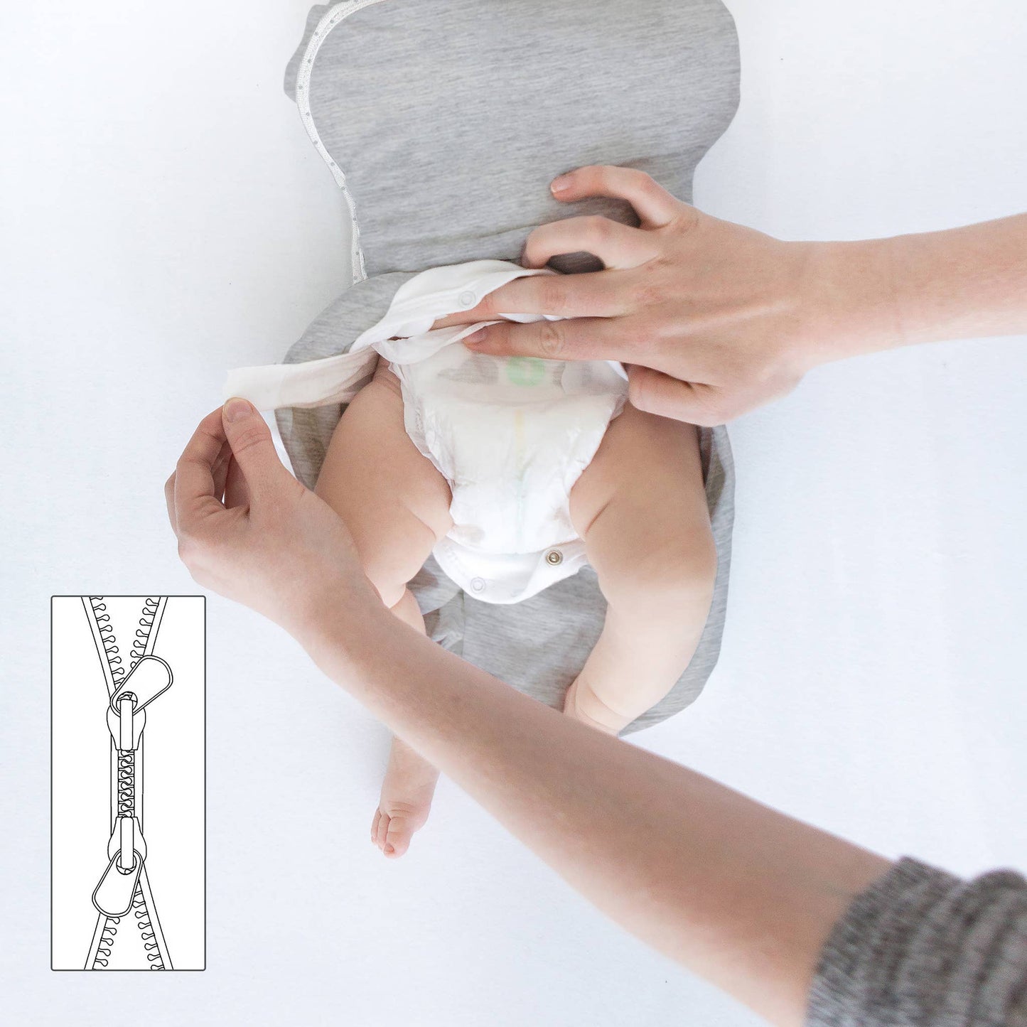 Omni Swaddle Sack, Heathered Peach Blush