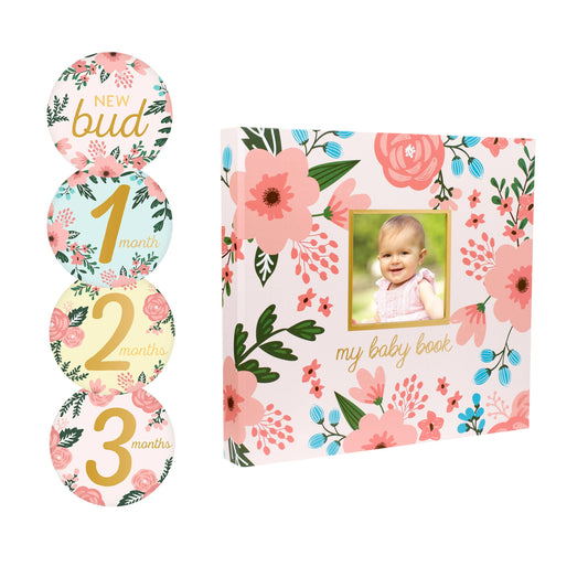 Baby's Memory Book and Sticker Set, Floral