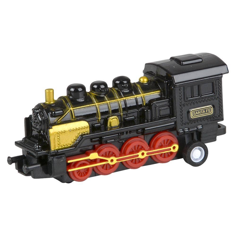 2" Diecast Pull Back Mini Locomotive Train Set