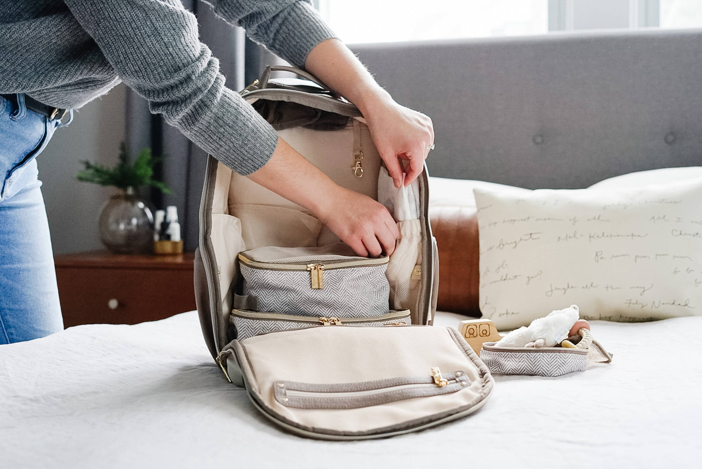 Taupe Pack Like a Boss™ Diaper Bag Packing Cubes