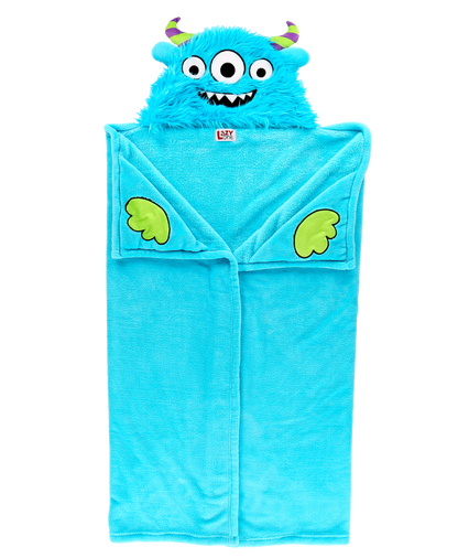 Wearable Hooded Fleece Blankets For Kids - Monster