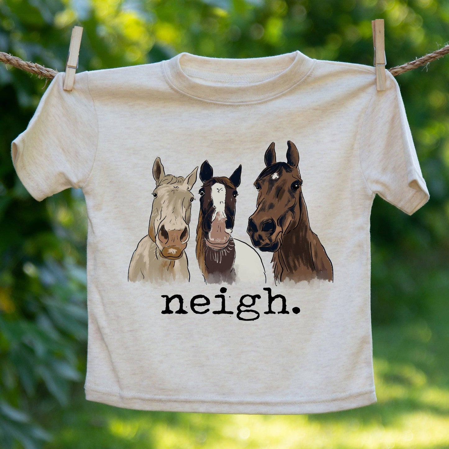 Neigh Country Western Horse Girl Farm Boy Kids Clothing