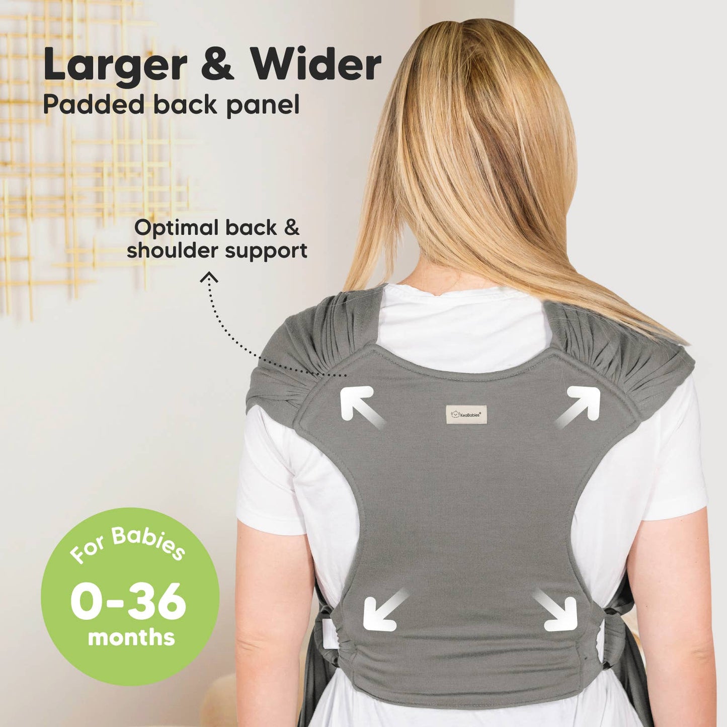 KeaBabies D-Lite Wrap Carrier (Graphite)