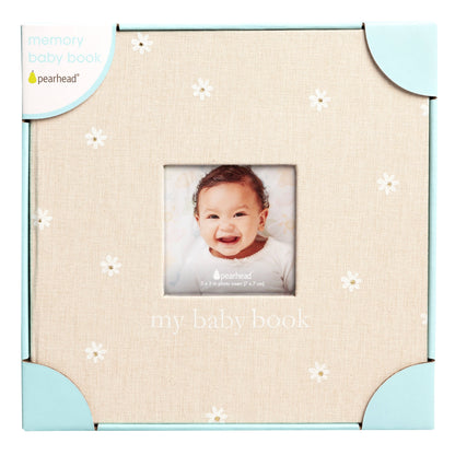 Daisy Print Square Baby Memory Book