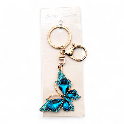 Butterfly Crystal Keychain – 4 Assorted Colors