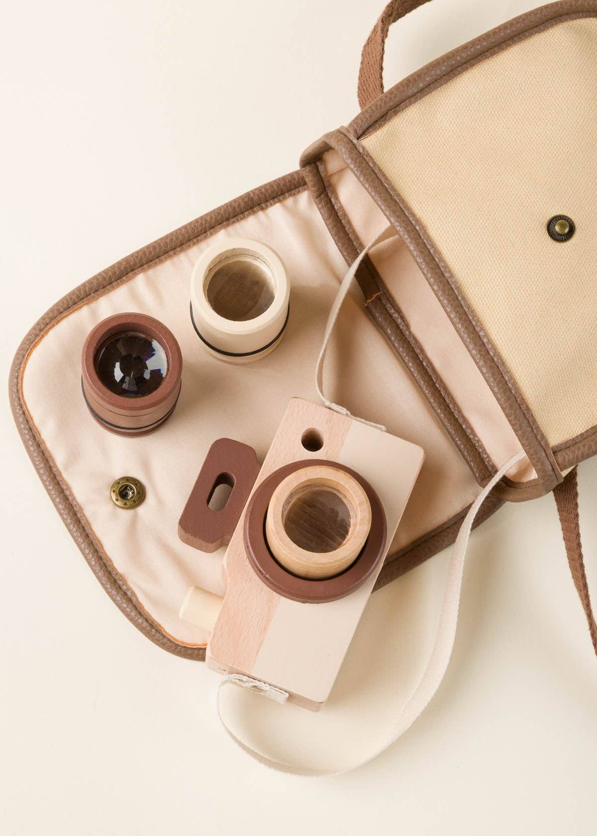 Wooden Camera with Bag