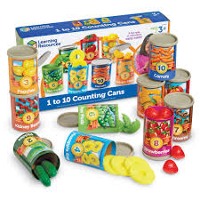 Learning Resources One to Ten Counting Cans - 65 Pieces, Ages 3+
