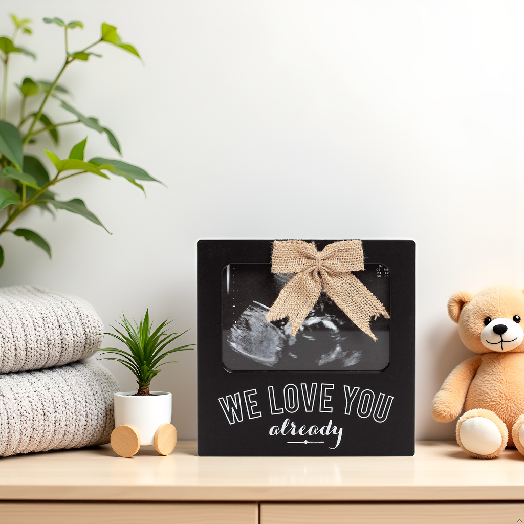 We Love You Already Sonogram Photo Frame, Black