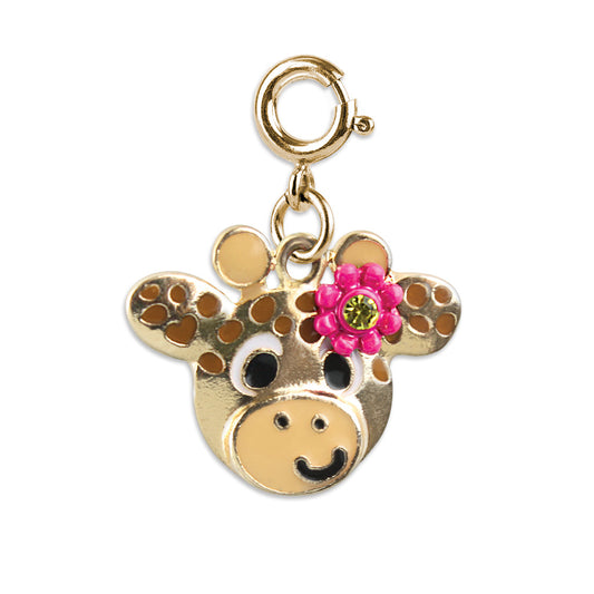 Gold Flower Giraffe Charm