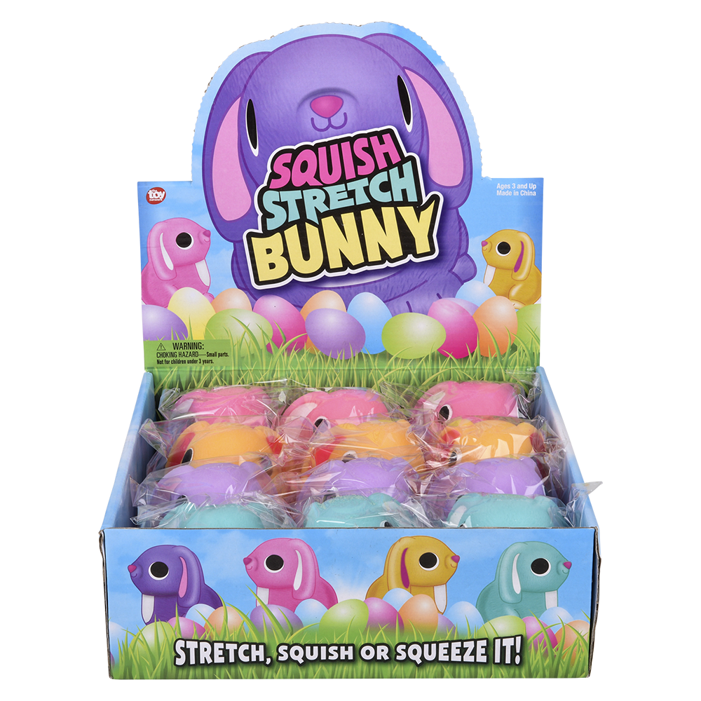 SQUISH AND STRETCH EASTER BUNNY 3.25"