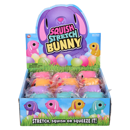 SQUISH AND STRETCH EASTER BUNNY 3.25"