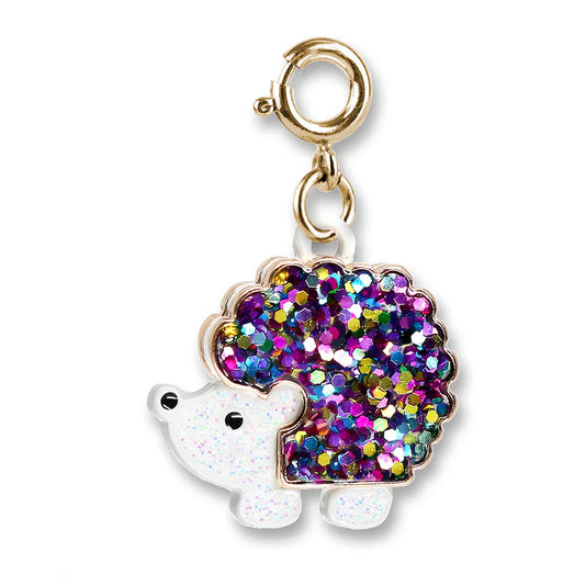 Gold Glitter Hedgehog Charm