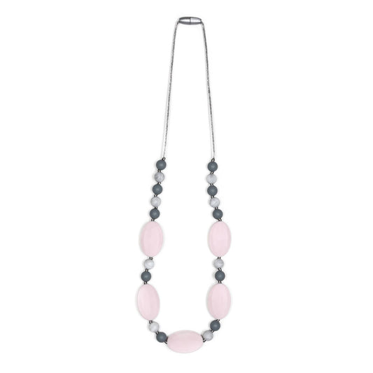 Emma Teething Necklace - Pink Quartz Multi