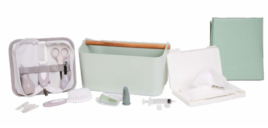 Sage Green Diaper Caddy Set