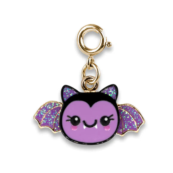 gold glitte bat charm