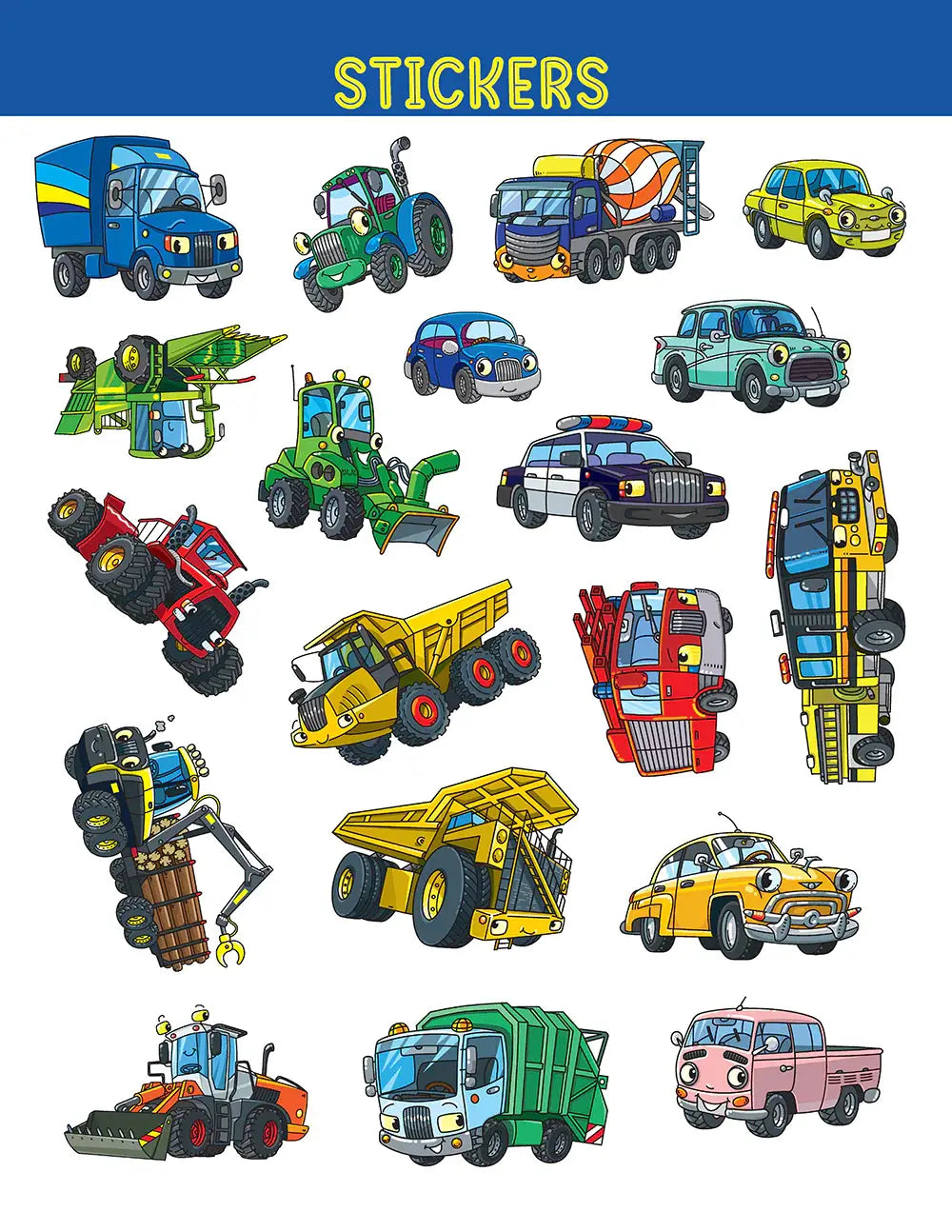 Coloring Book - Super Cool Trucks, Tractors, and Cars