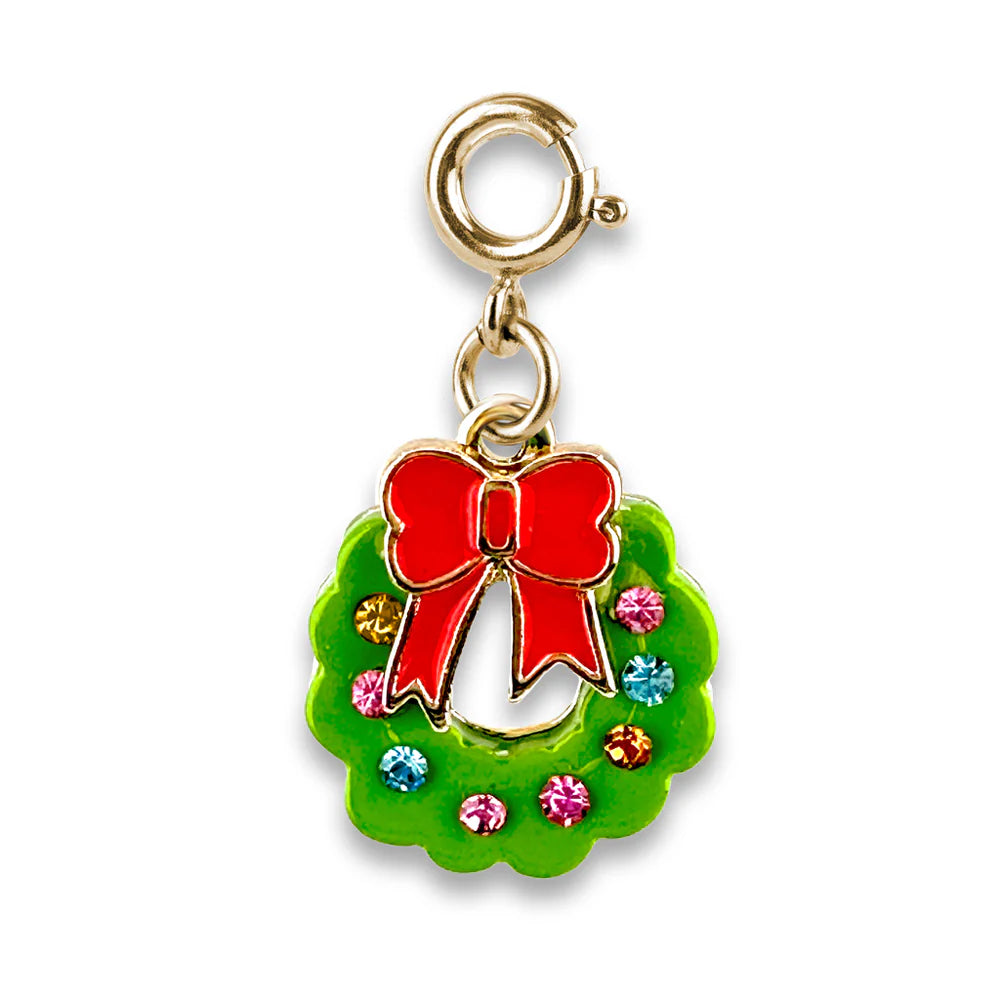 GOLD CHRISTMAS WREATH CHARM