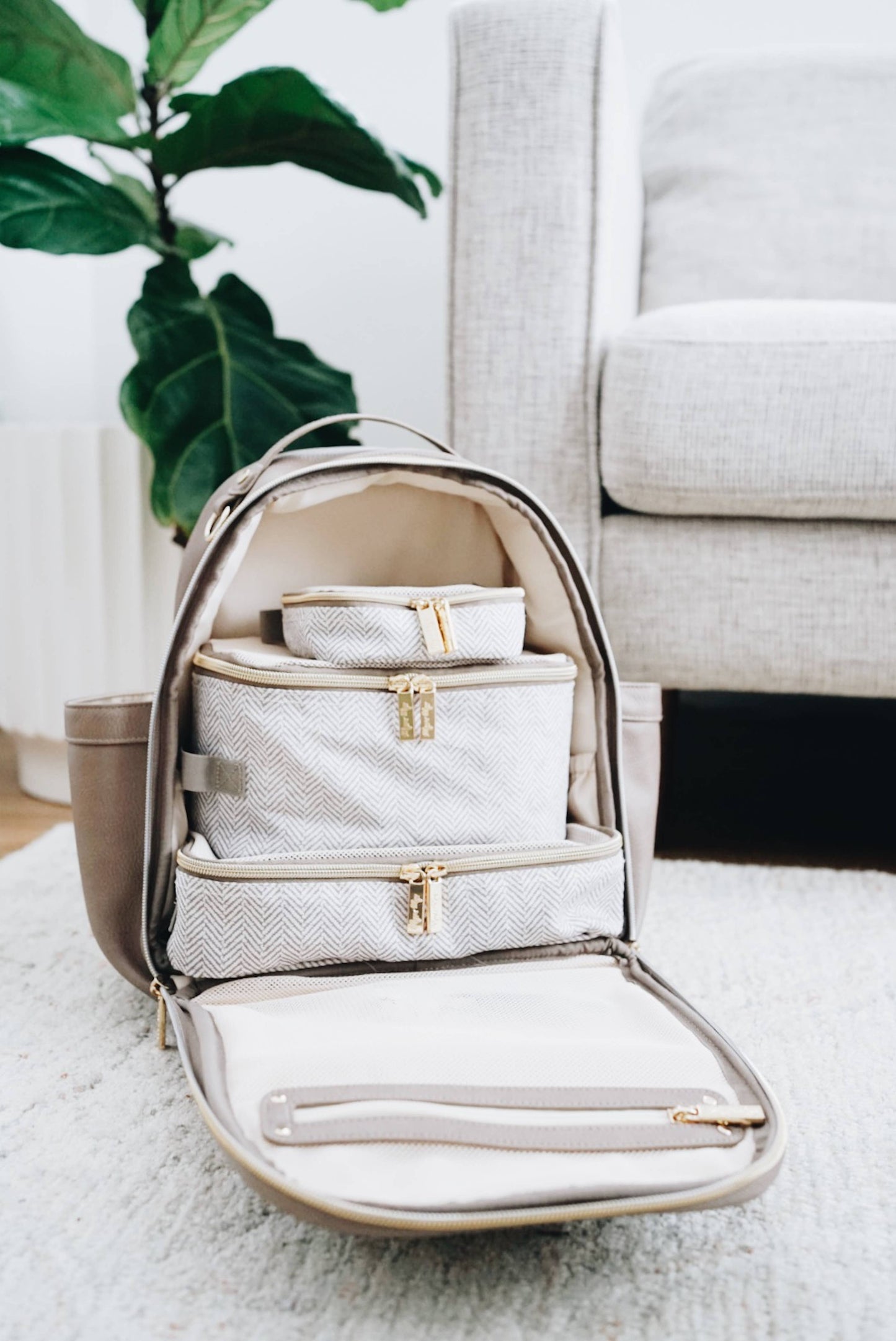 Taupe Pack Like a Boss™ Diaper Bag Packing Cubes