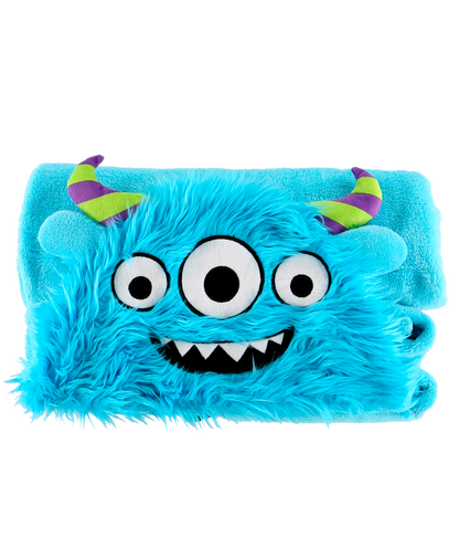 Wearable Hooded Fleece Blankets For Kids - Monster