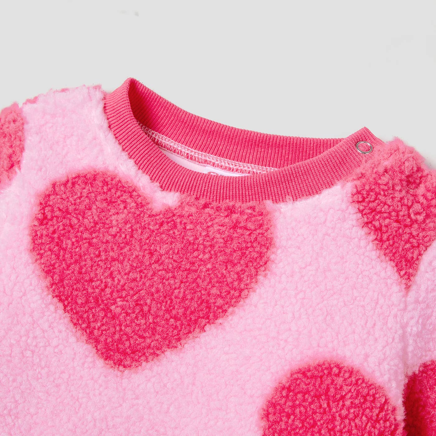 Valentine's Day PINKHeart Long-sleeve Fleece Top